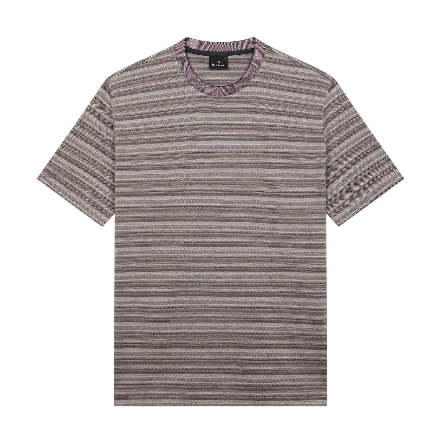 Green - Front - Paul Smith Mens Striped T-Shirt