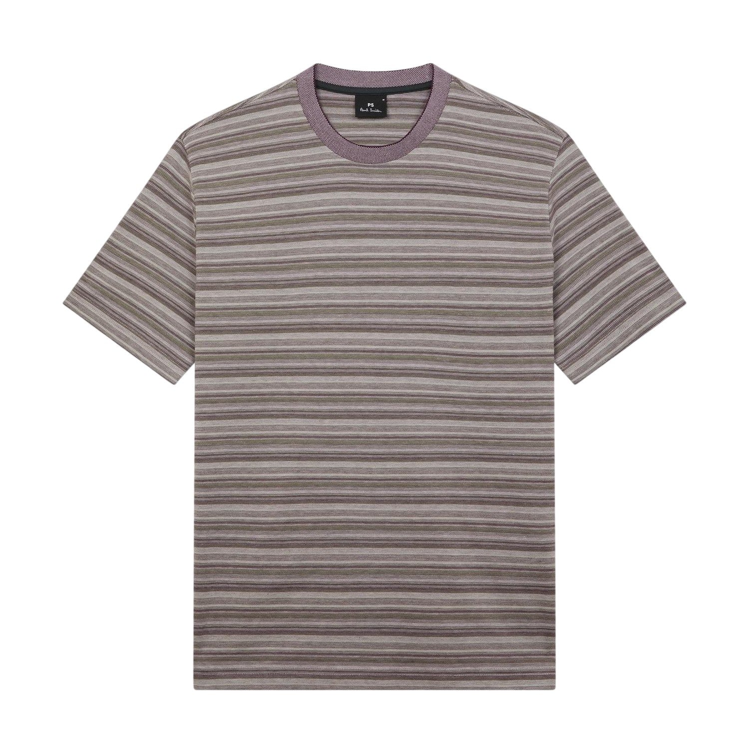 Green - Front - Paul Smith Mens Striped T-Shirt