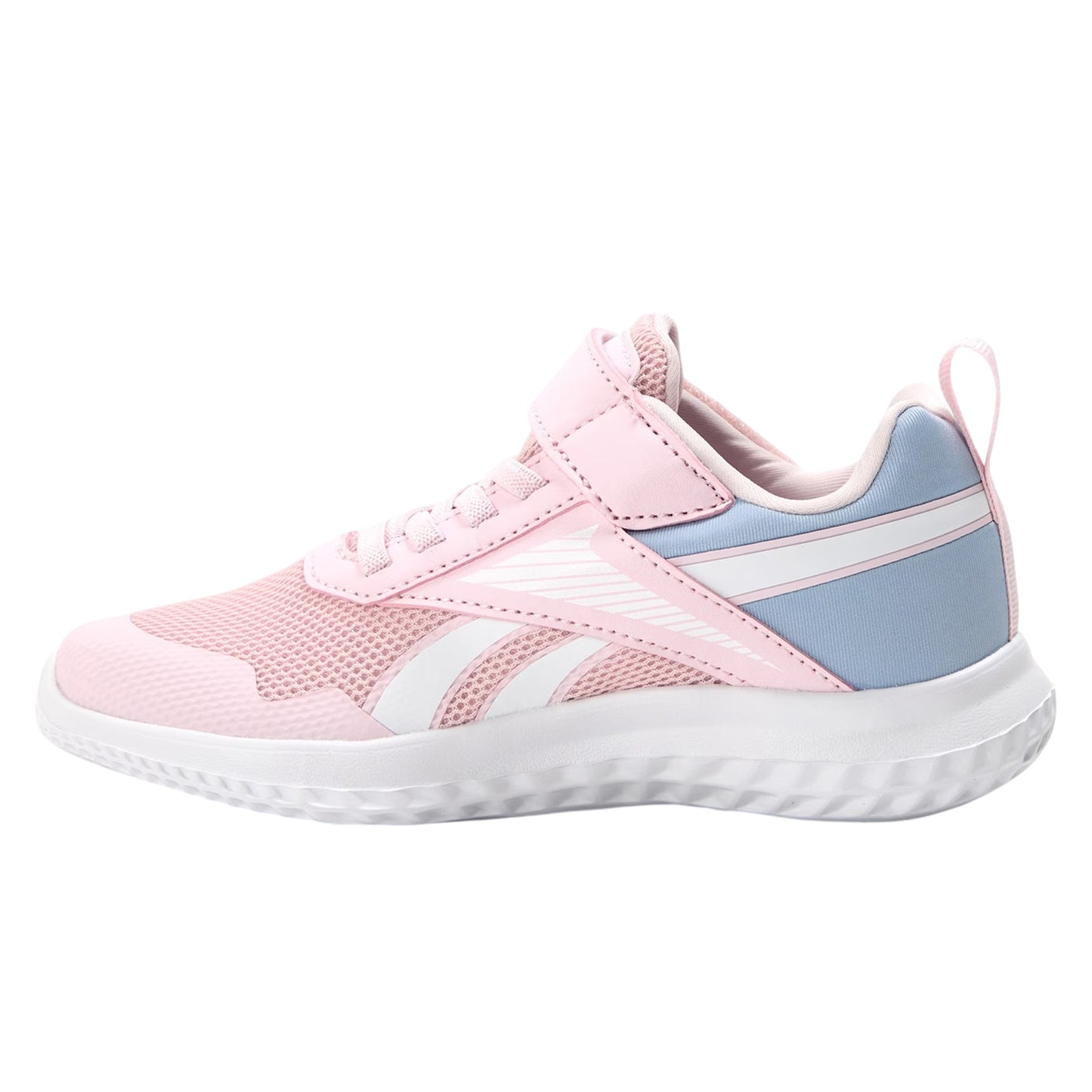 Pink-Blue-White - Back - Reebok Childrens-Kids Rush Runner 5 Trainers