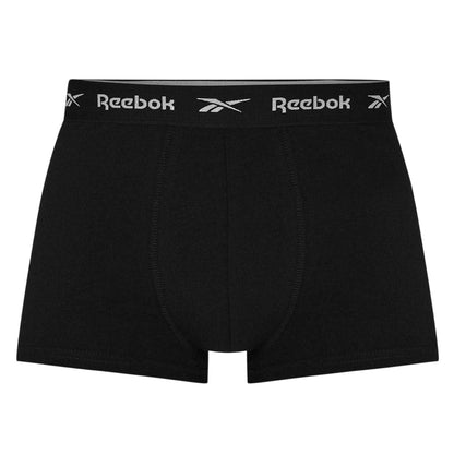 Black - Side - Reebok Mens Jersey Boxer Briefs (Pack of 5)