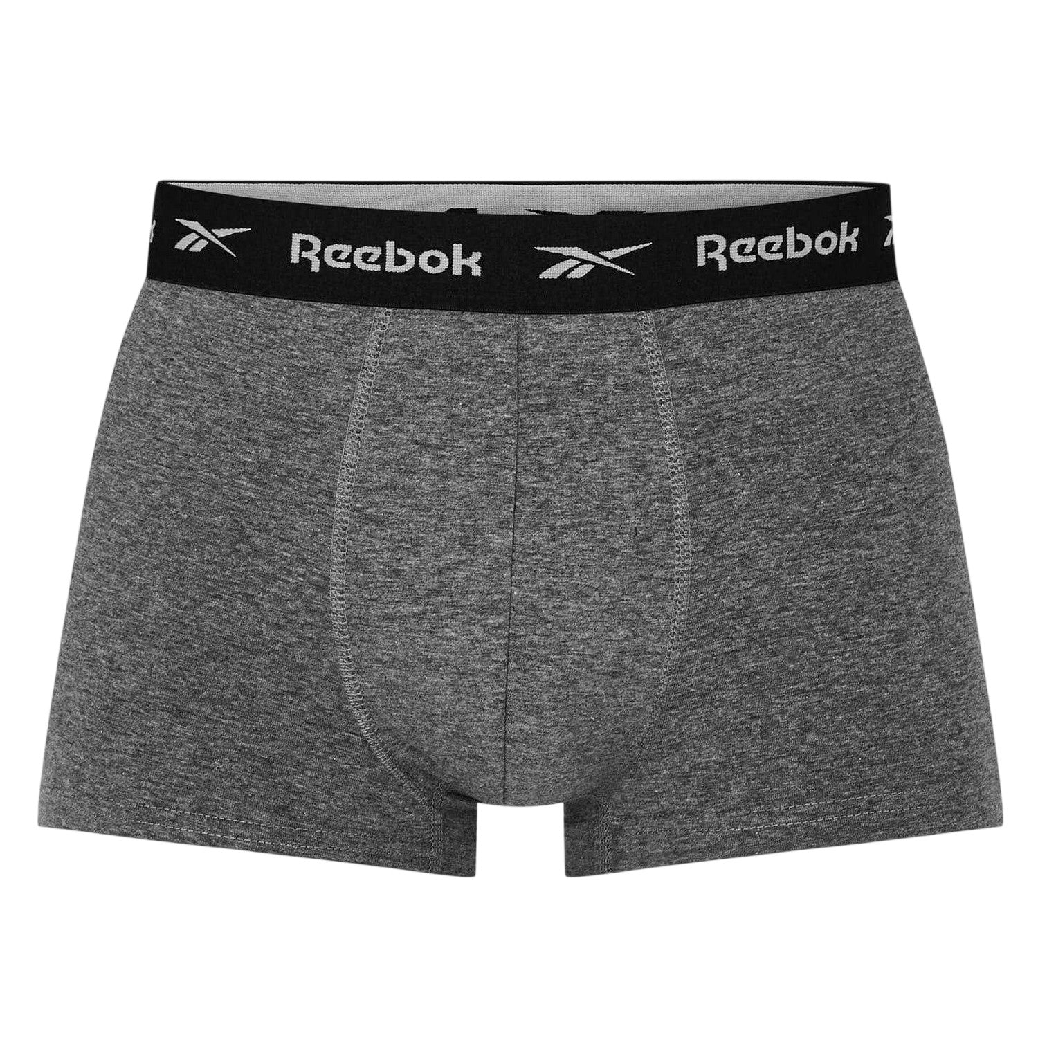 Black-White-Grey - Back - Reebok Mens Jersey Boxer Briefs (Pack of 5)