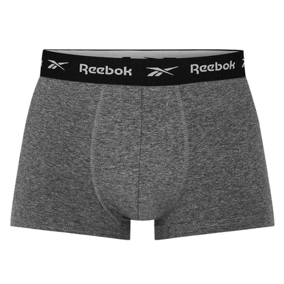Black-White-Grey - Back - Reebok Mens Jersey Boxer Briefs (Pack of 5)