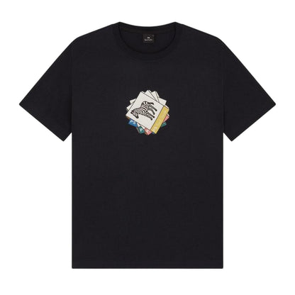 Blue - Front - Paul Smith Mens Graphic Print Jersey T-Shirt