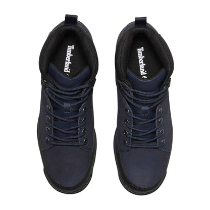 Navy - Side - Timberland Mens Euro Rock Leather Mid Cut Boots