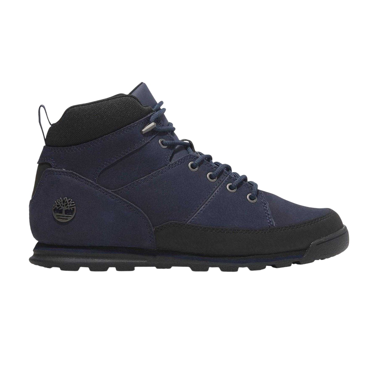 Navy - Front - Timberland Mens Euro Rock Leather Mid Cut Boots
