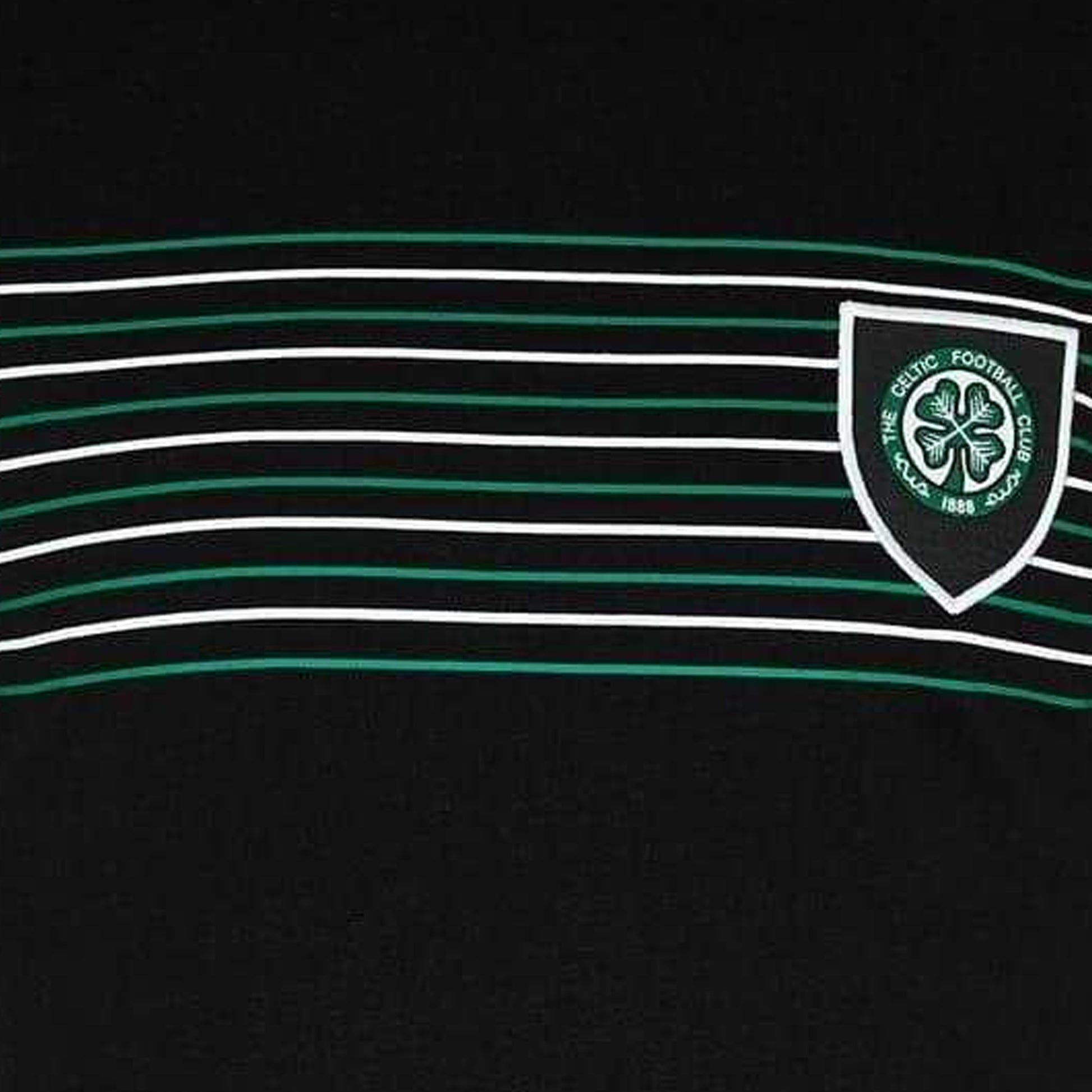 Black - Side - Celtic FC Mens Retro Celtic Cotton T-Shirt