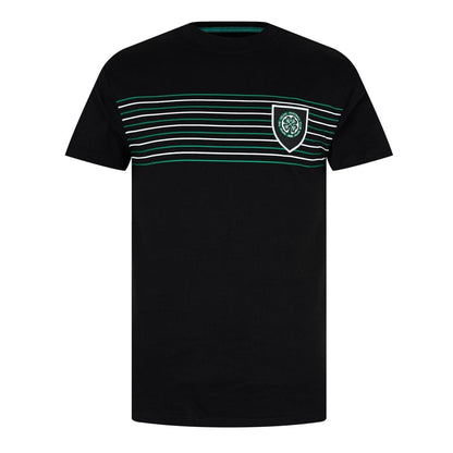 Black - Front - Celtic FC Mens Retro Celtic Cotton T-Shirt