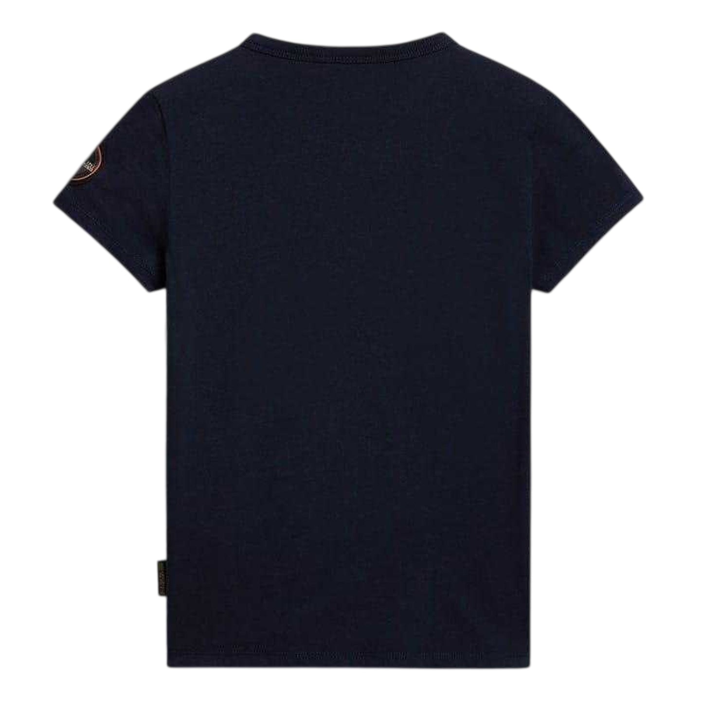 Navy Blue - Back - Napapijri Childrens-Kids Text Crew Neck T-Shirt