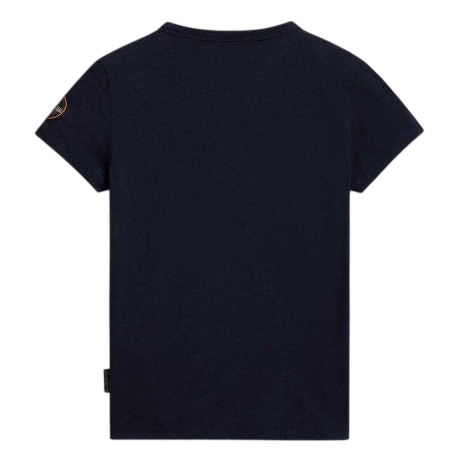 Navy Blue - Back - Napapijri Childrens-Kids Text Crew Neck T-Shirt