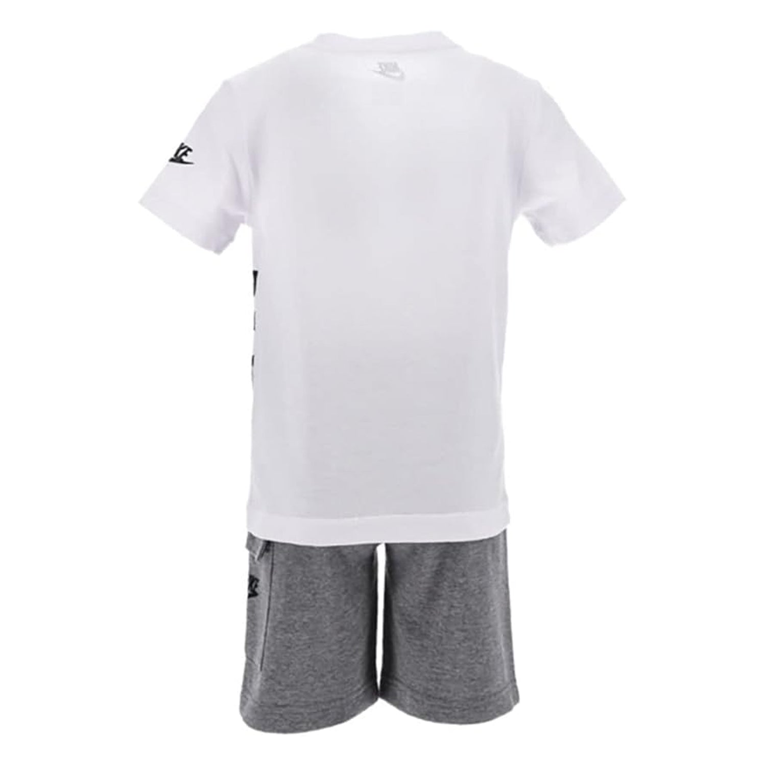 Carbon Heather - Back - Nike Childrens-Kids Wordmark T-Shirt & Shorts Set