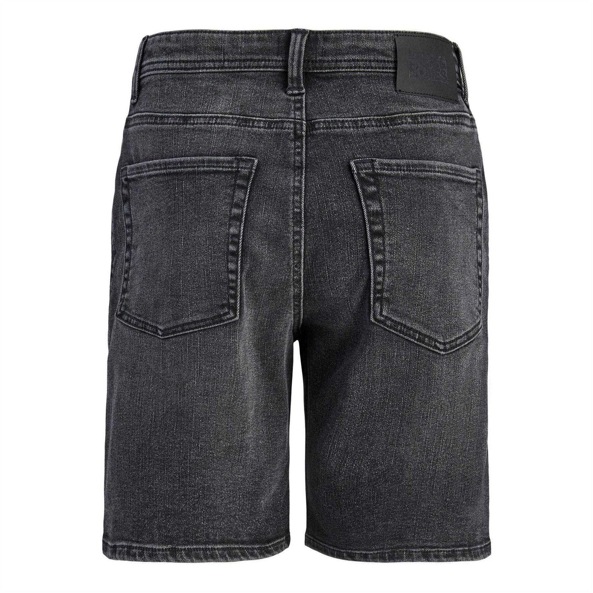 Black Denim - Back - Jack And Jones Boys Denim Shorts