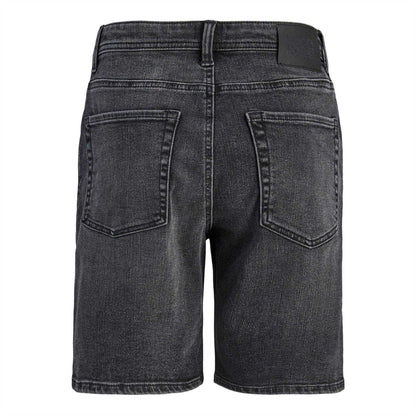 Black Denim - Back - Jack And Jones Boys Denim Shorts