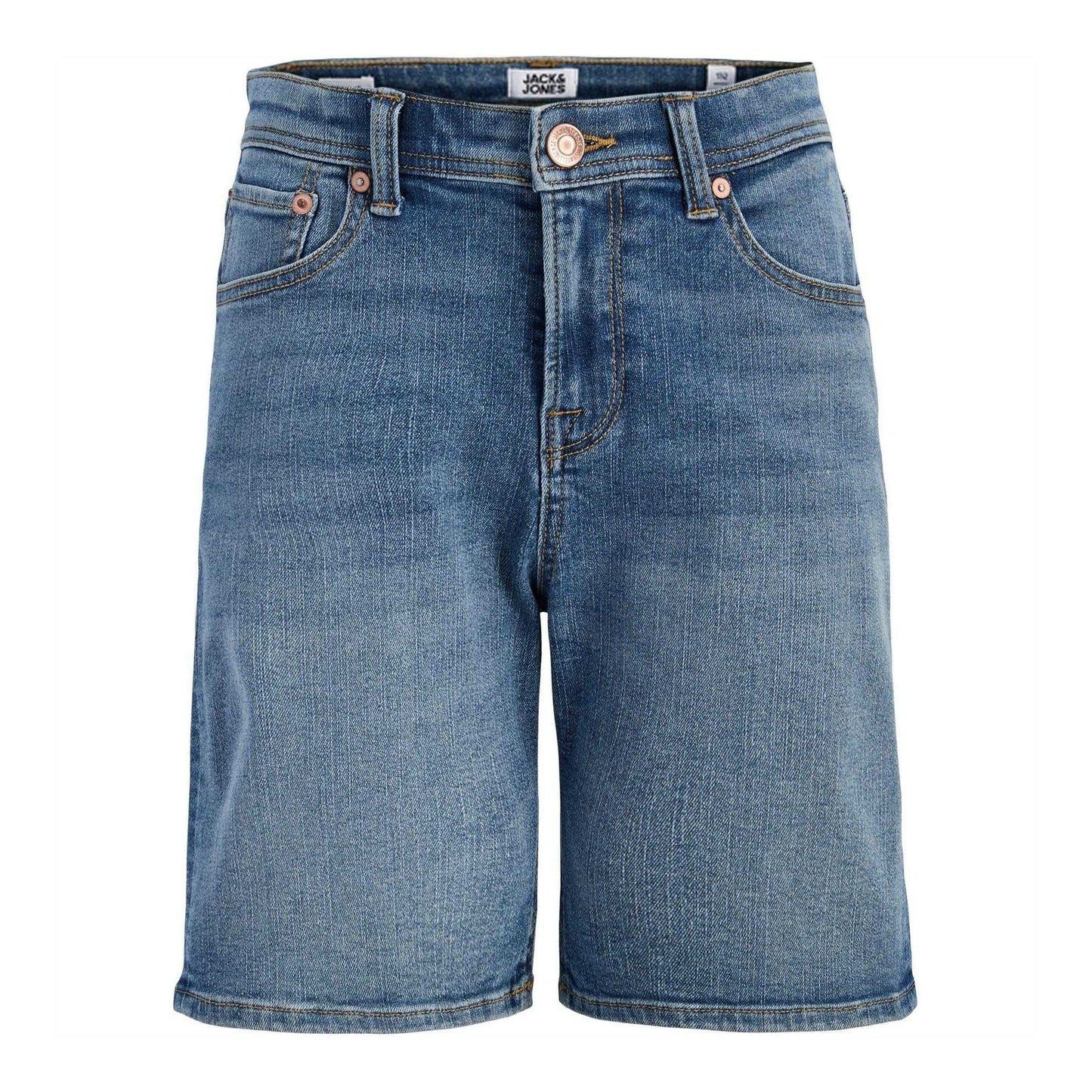 Blue Denim - Front - Jack And Jones Boys Denim Shorts
