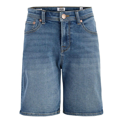 Blue Denim - Front - Jack And Jones Boys Denim Shorts