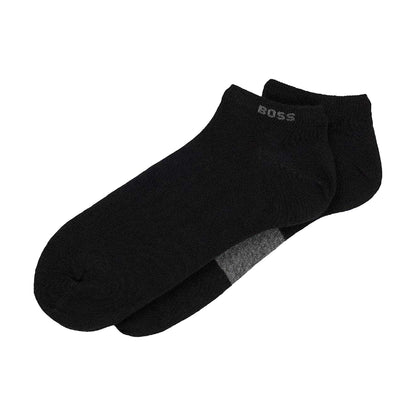 Black - Back - Boss Unisex Adult Logo Ankle Socks (Pack of 2)