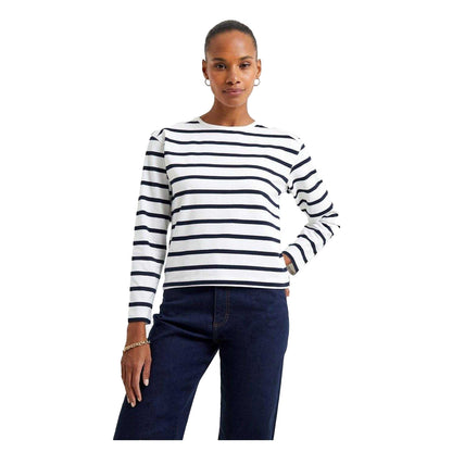 White - Back - French Connection Womens-Ladies Rallie Crew Neck Long-Sleeved T-Shirt