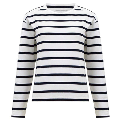 White - Front - French Connection Womens-Ladies Rallie Crew Neck Long-Sleeved T-Shirt
