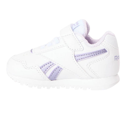 White-Purple - Back - Reebok Childrens-Kids Glide Elastic Strap Trainers