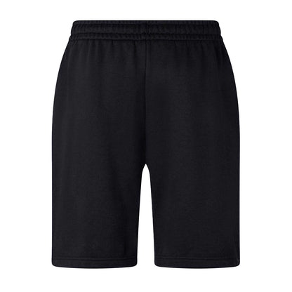 Black-White - Back - Off White Mens Fleece Relaxed Fit Sweat Shorts