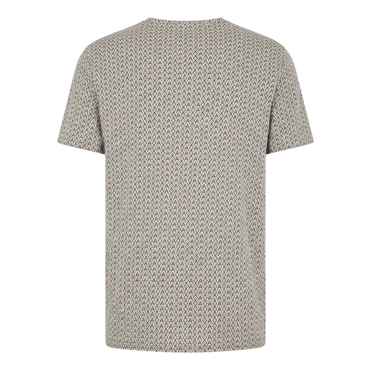 White-Black - Back - Armani Exchange Mens All-Over Print Crew Neck T-Shirt