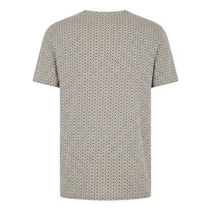 White-Black - Back - Armani Exchange Mens All-Over Print Crew Neck T-Shirt