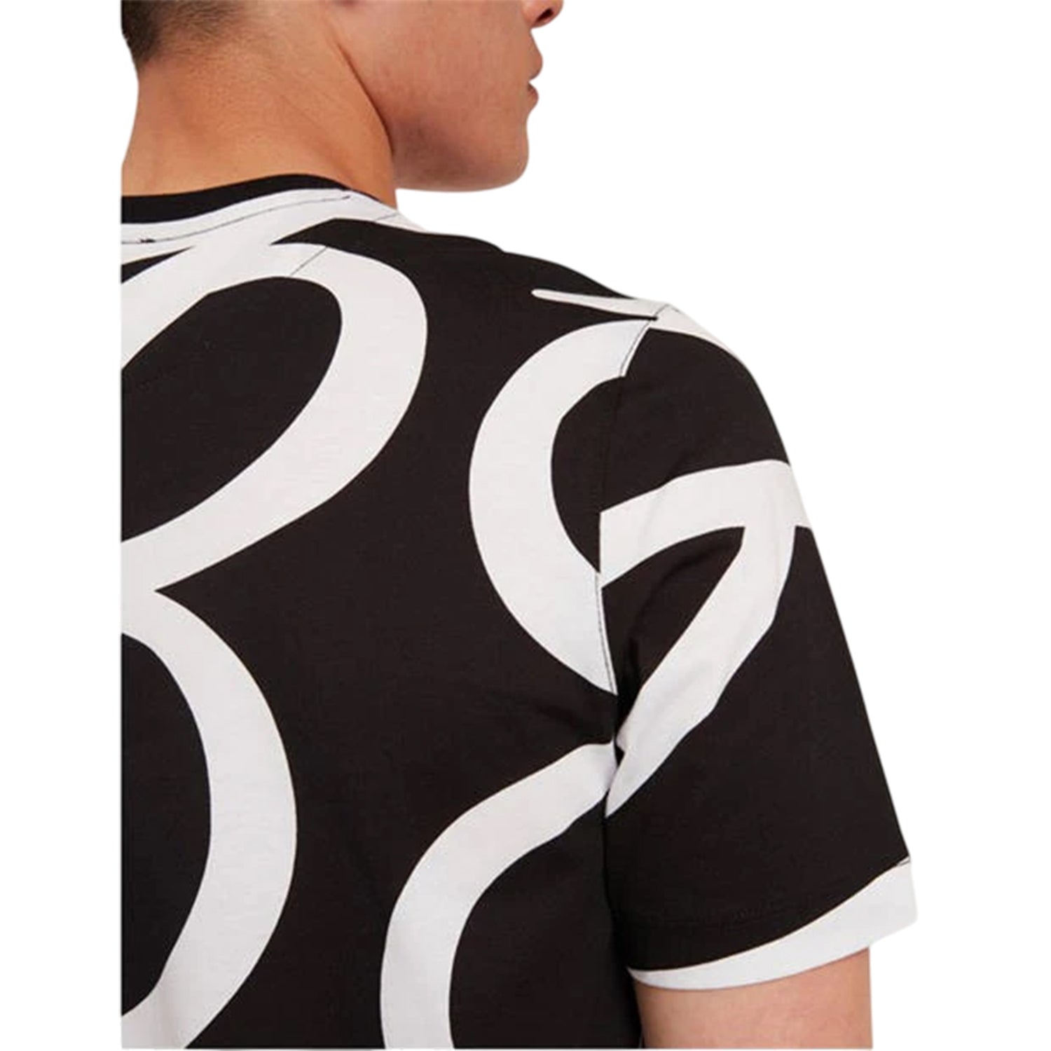 Black - Side - Ted Baker Mens Script Crew Neck T-Shirt