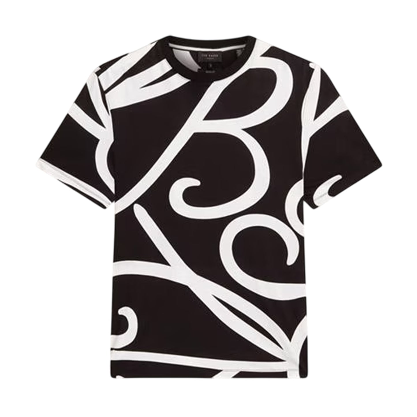 Black - Front - Ted Baker Mens Script Crew Neck T-Shirt