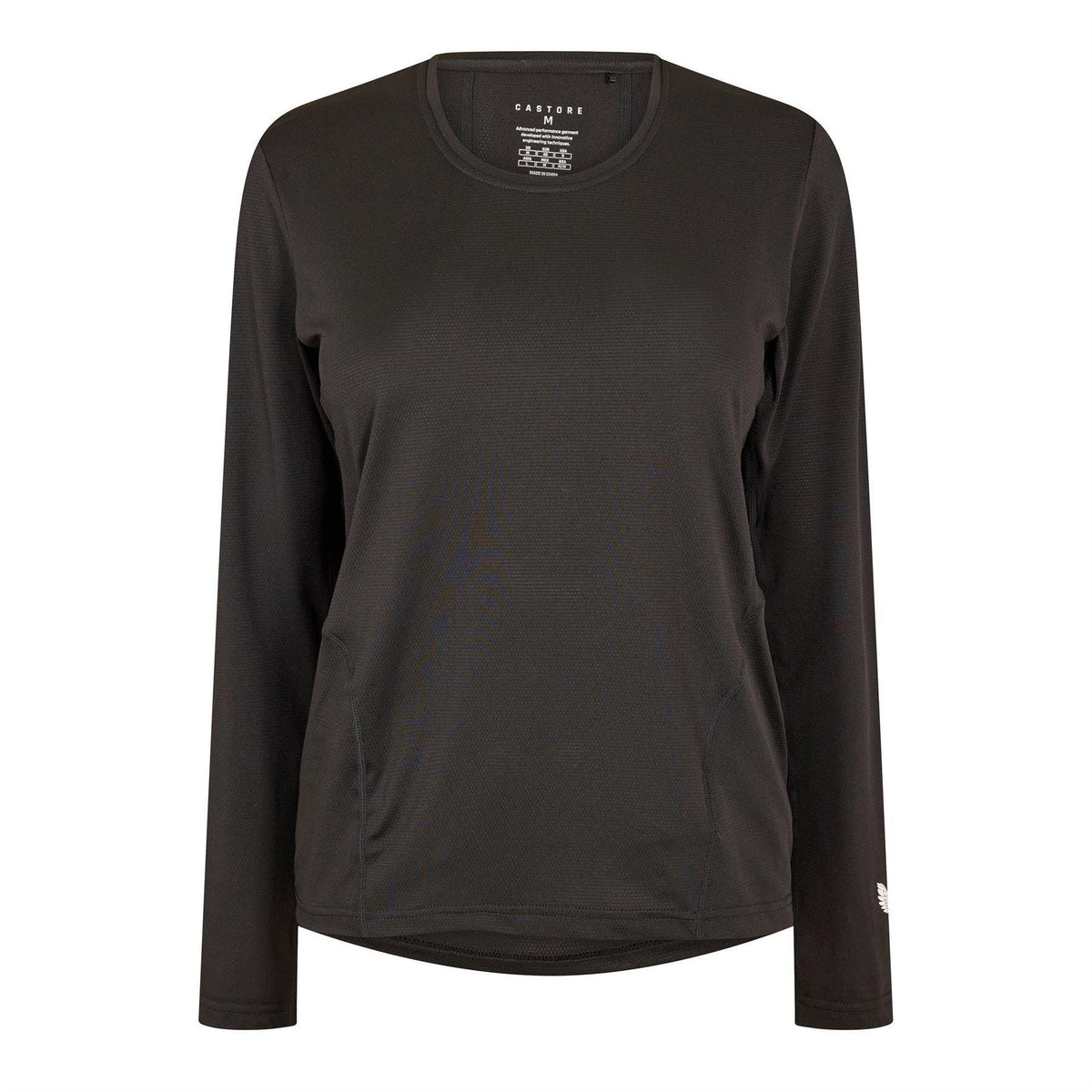 Black Caviar - Front - Castore Womens-Ladies Plain Long-Sleeved T-Shirt