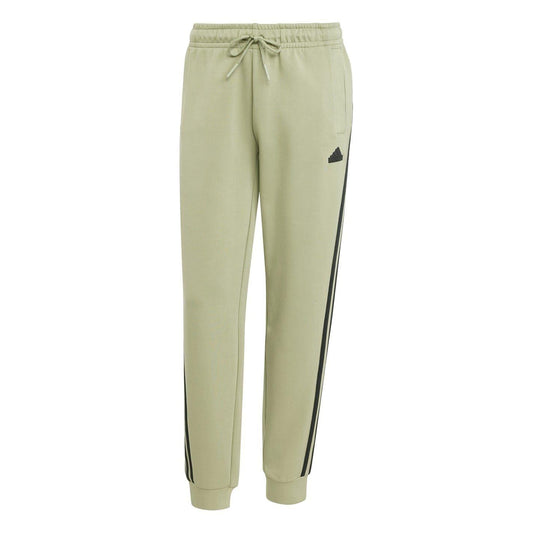 Green - Front - Adidas Womens-Ladies Future Icons 3 Stripes Jogging Bottoms