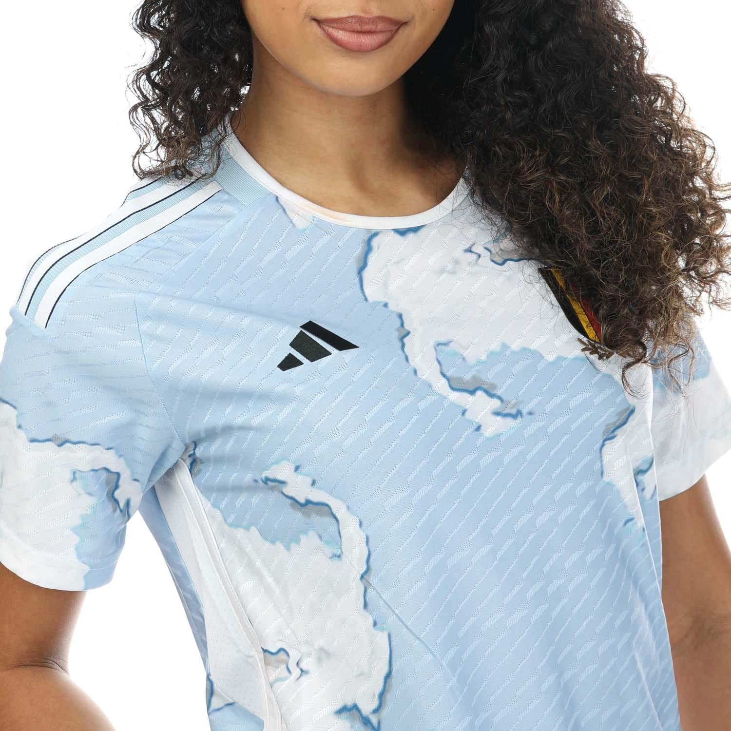 Sky - Side - Adidas Womens-Ladies 2022-23 Belgium Away Jersey