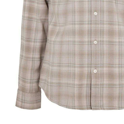Grey - Side - Boss Mens Rickert Checked Button-Down Long-Sleeved Shirt