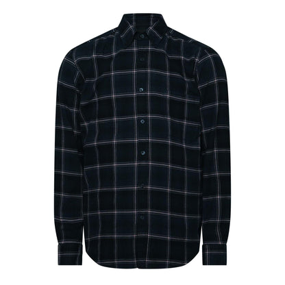 Dark Blue - Front - Boss Mens Rickert Checked Button-Down Long-Sleeved Shirt