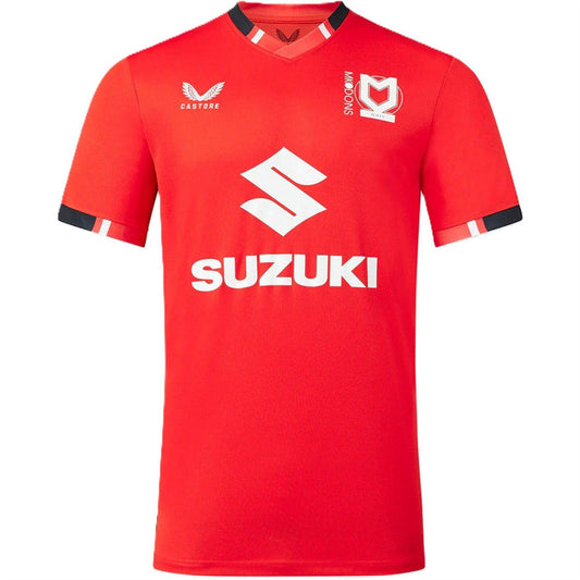 Fiery Red - Front - Castore Mens Milton Keynes Dons FC Away Jersey