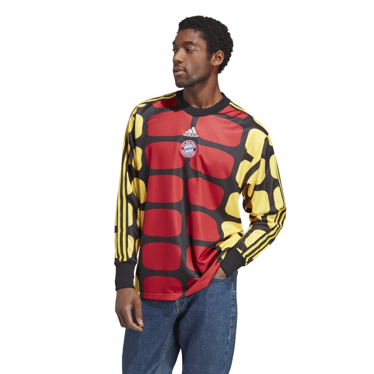 Red-Yellow-Black - Side - Adidas Mens FC Bayern Munich Goalkeeper Jersey