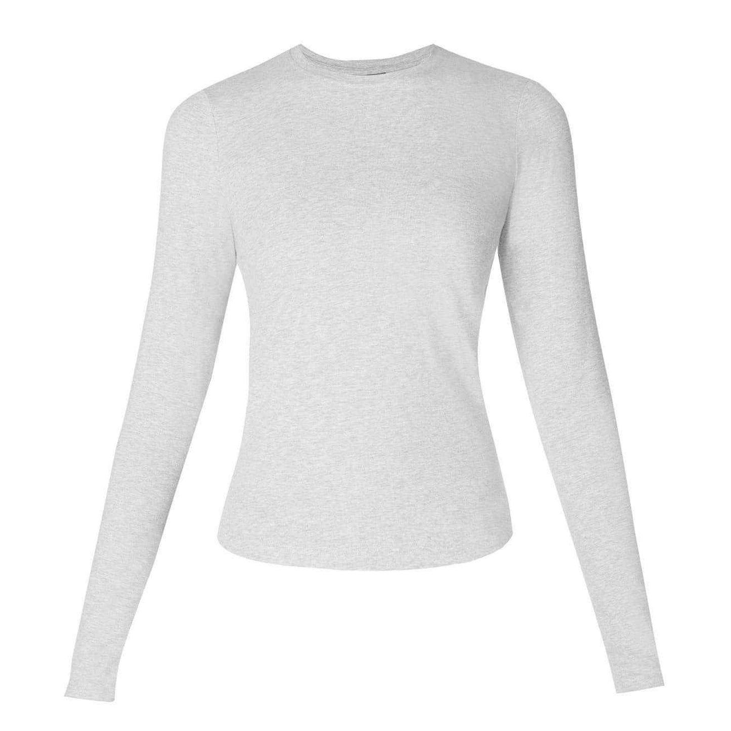 Light Grey Marl - Front - Sweaty Betty Womens-Ladies Crew Neck Slim Long-Sleeved T-Shirt