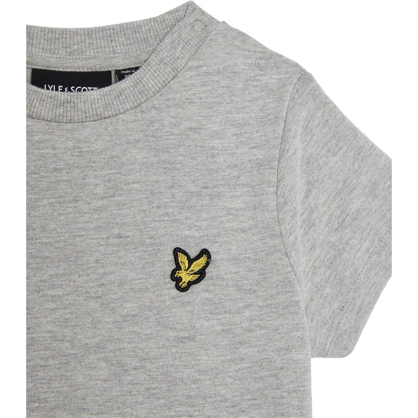Light Grey - Back - Lyle & Scott Baby Boys Crew Neck Regular T-Shirt