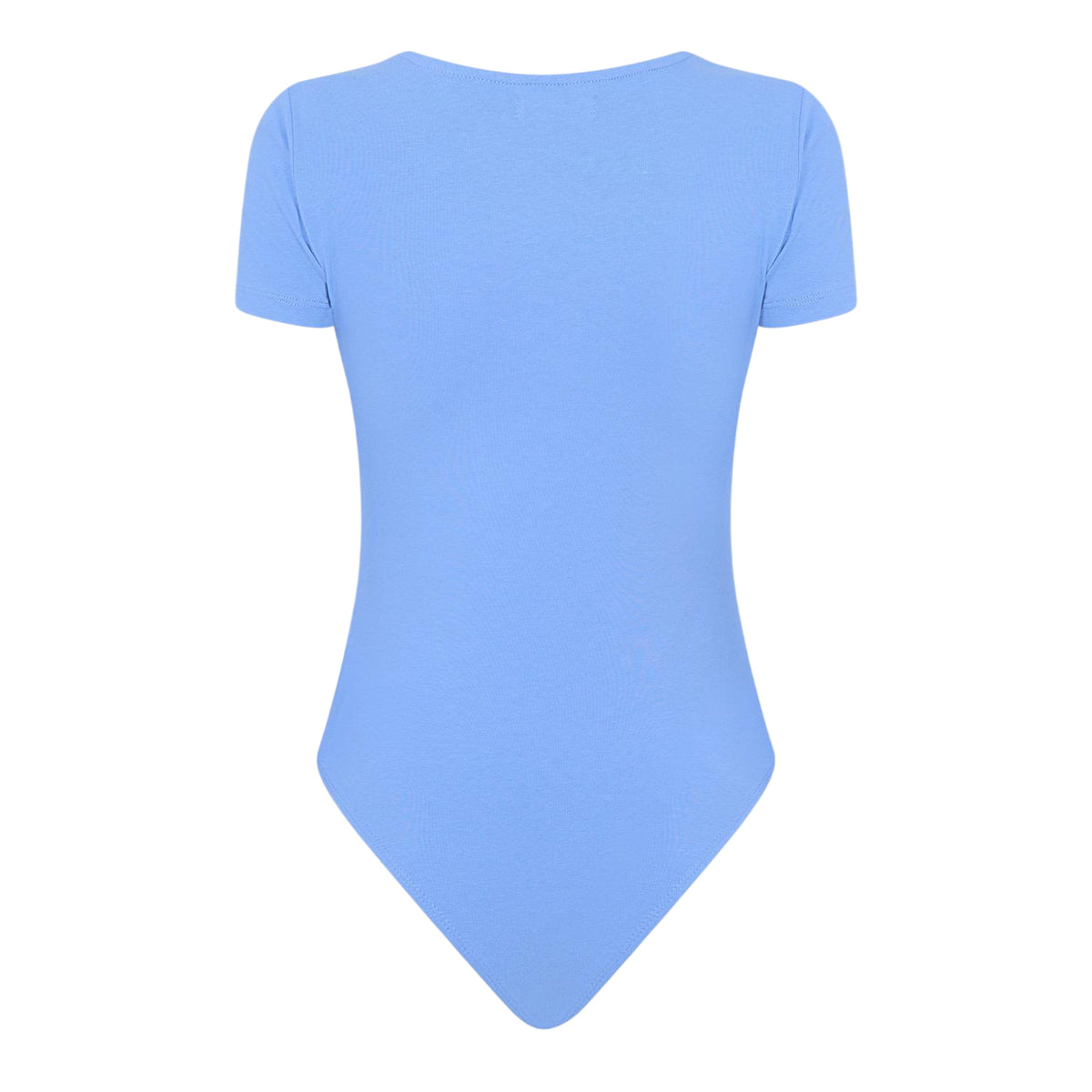 Cornflower Blue - Back - Brave Soul Womens-Ladies Square Neck Bodysuit