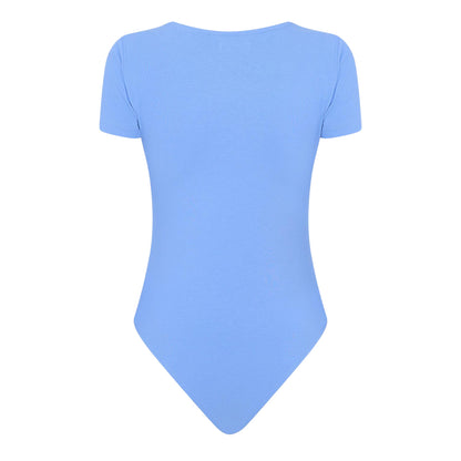 Cornflower Blue - Back - Brave Soul Womens-Ladies Square Neck Bodysuit