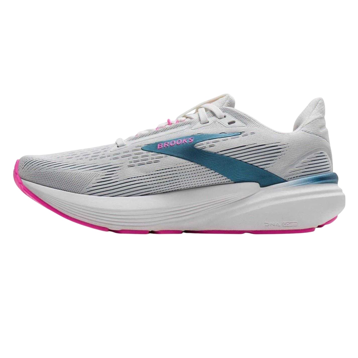 White-Pink - Side - Brooks Womens-Ladies Revel 8 Running Shoes