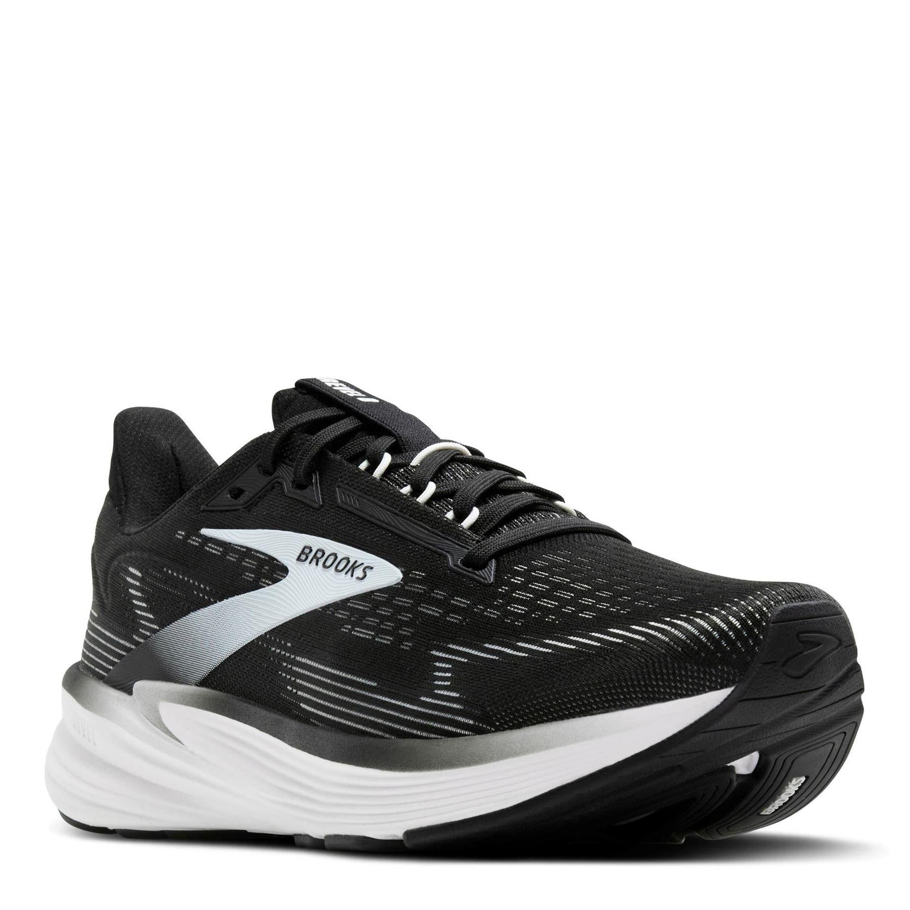 Black-White - Back - Brooks Womens-Ladies Revel 8 Running Shoes