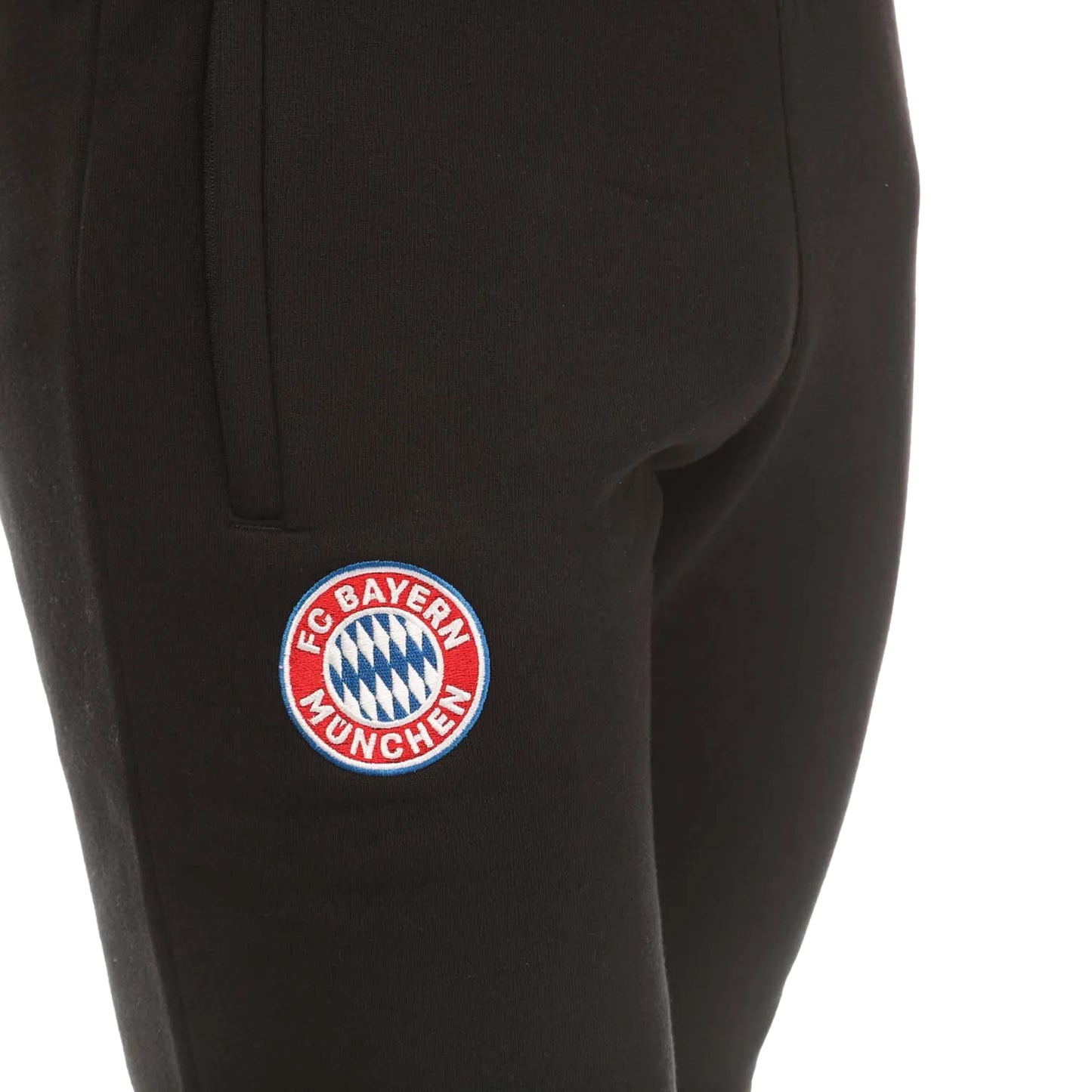 Black - Side - Adidas Mens Essentials FC Bayern Munich Jogging Bottoms