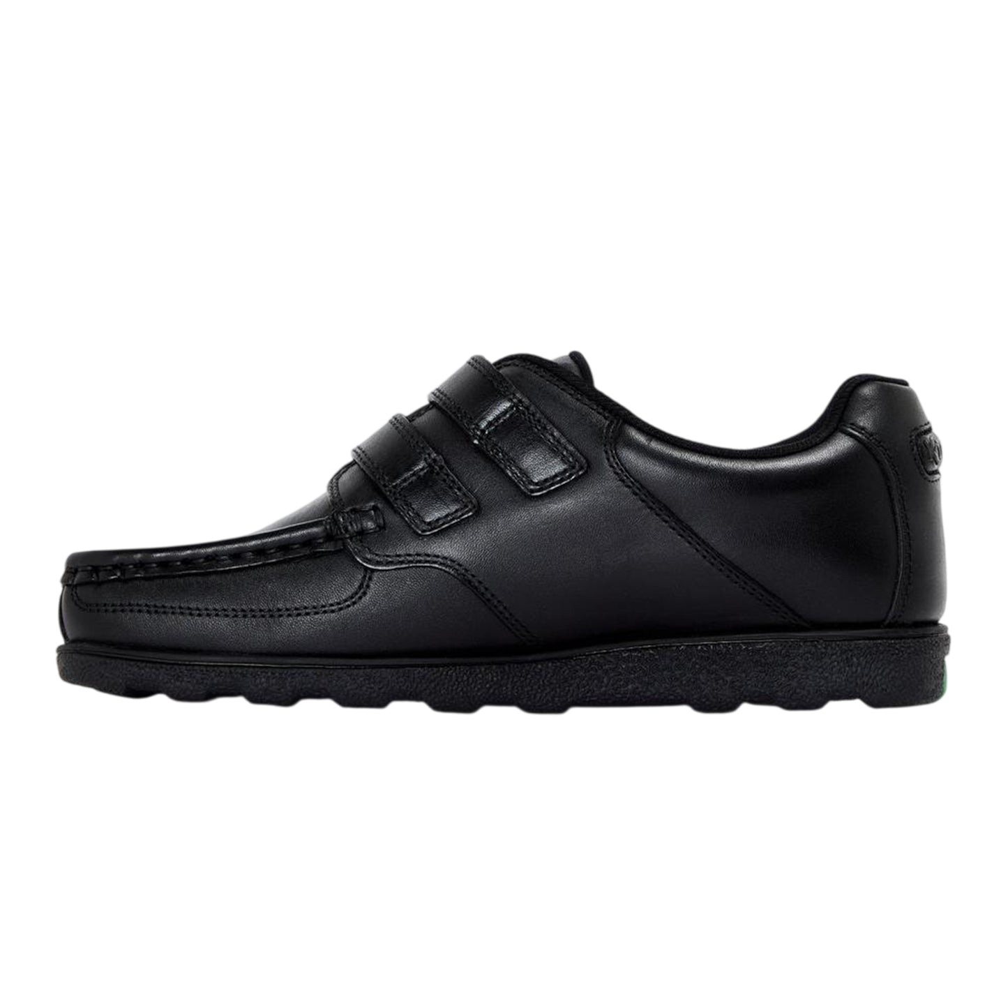 Black - Back - Kickers Childrens-Kids Leather Loafers