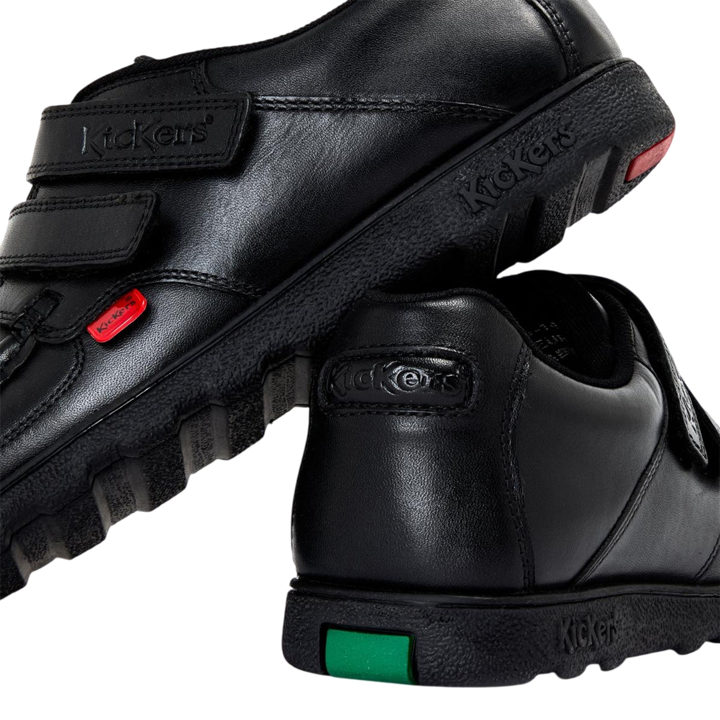 Black - Lifestyle - Kickers Childrens-Kids Leather Loafers