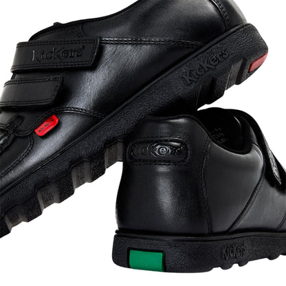 Black - Lifestyle - Kickers Childrens-Kids Leather Loafers