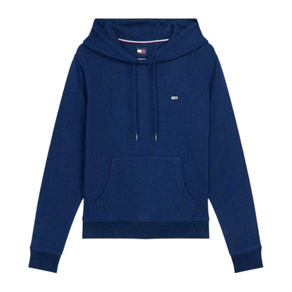 Dark Navy - Front - Tommy Jeans Womens-Ladies Flag Hoodie