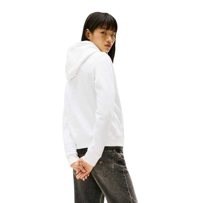 White - Back - Tommy Jeans Womens-Ladies Flag Hoodie