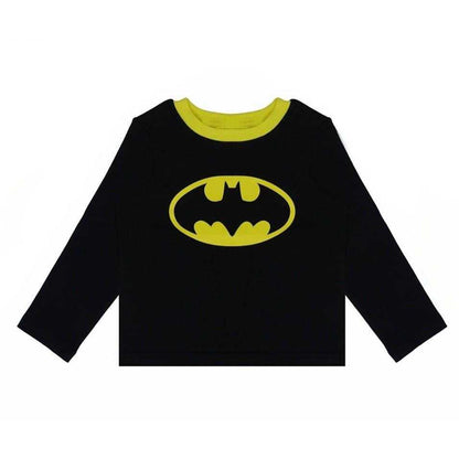 Black-Yellow-Grey - Back - Batman Baby Cotton Long-Sleeved Pyjama Set