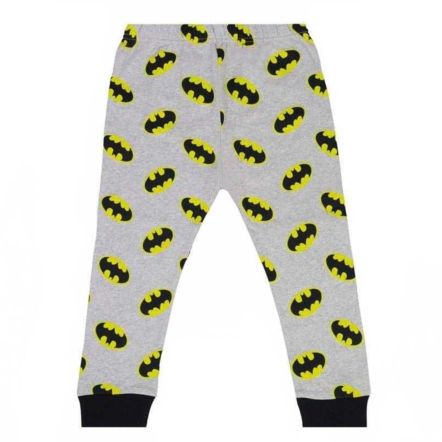 Black-Yellow-Grey - Side - Batman Baby Cotton Long-Sleeved Pyjama Set