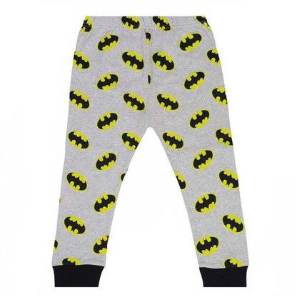 Black-Yellow-Grey - Side - Batman Baby Cotton Long-Sleeved Pyjama Set