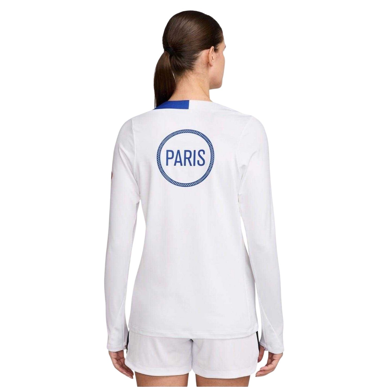 White-Blue - Back - Nike Womens-Ladies 2025-2026 Paris Saint Germain FC Long-Sleeved Track Top